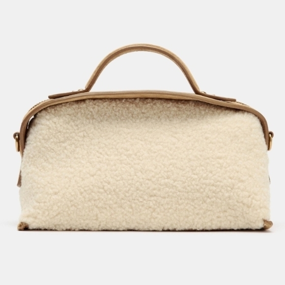 Zara Cream and Tan Satchel Bag - Picture 5 of 15